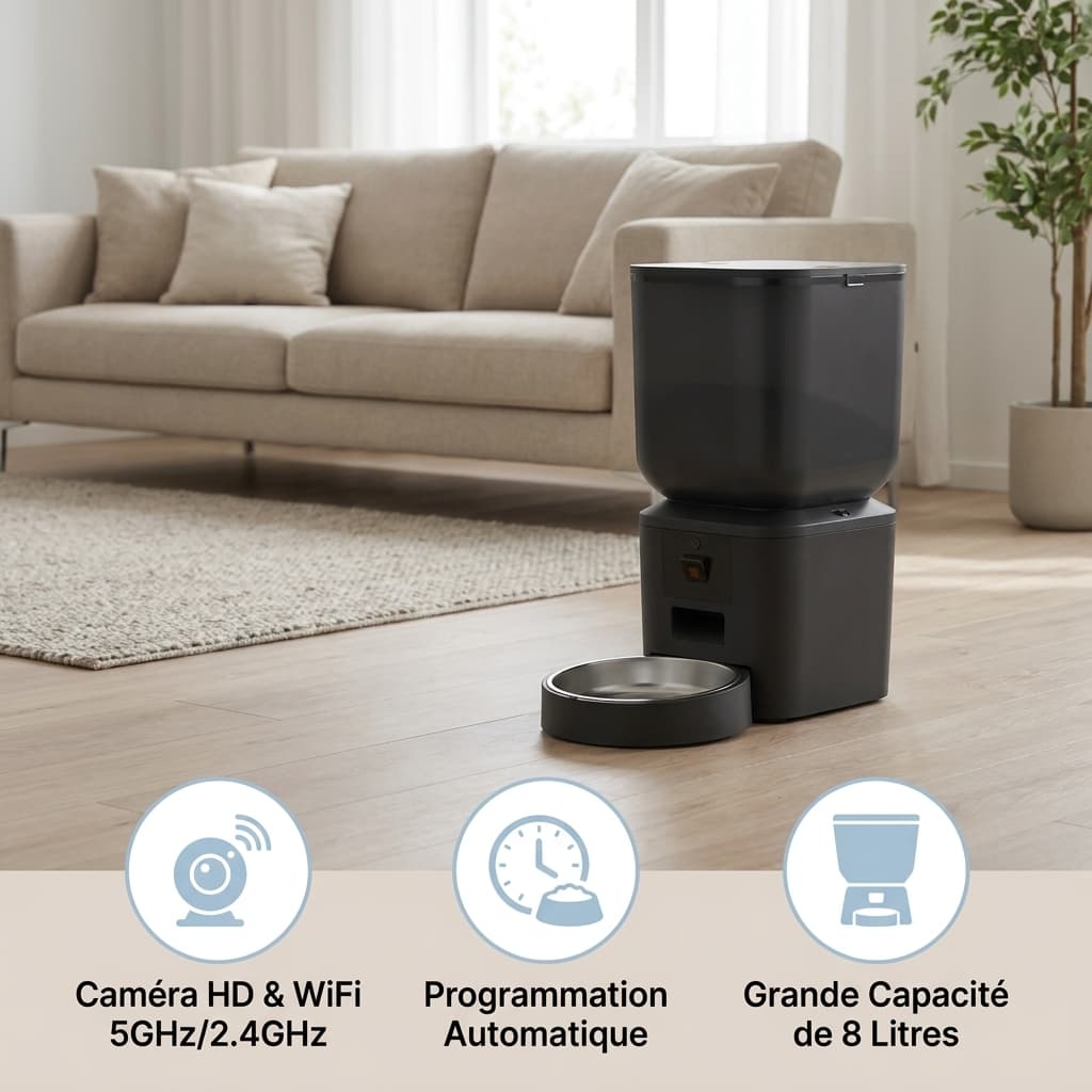 Distributeur Croquettes VisionFeed 8L
