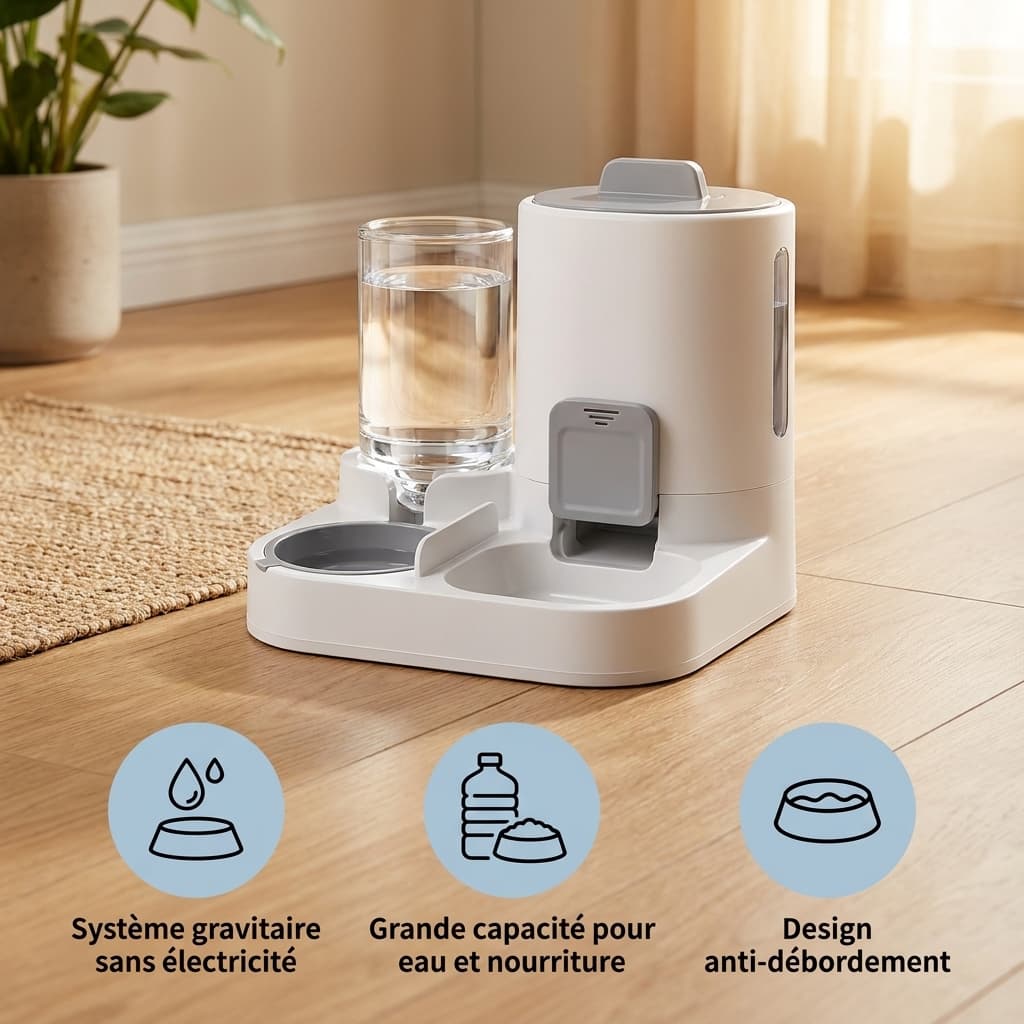 Distributeur Gravitaire Eau & Croquettes