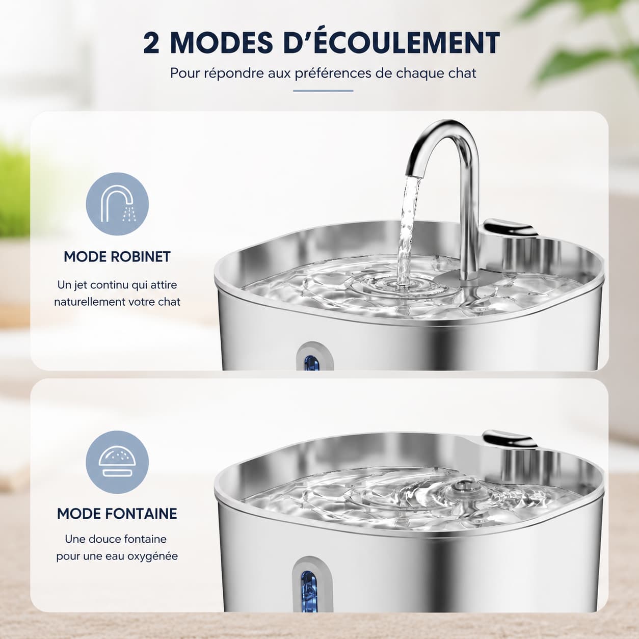 Fontaine Chat CubeFlow Inox 2,2L