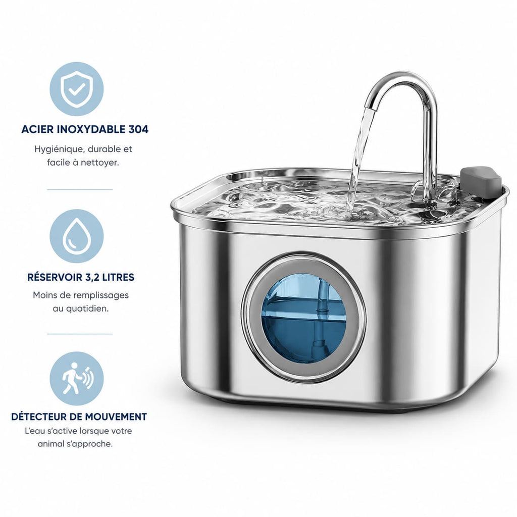 Fontaine Chat PureView Inox 3,2L