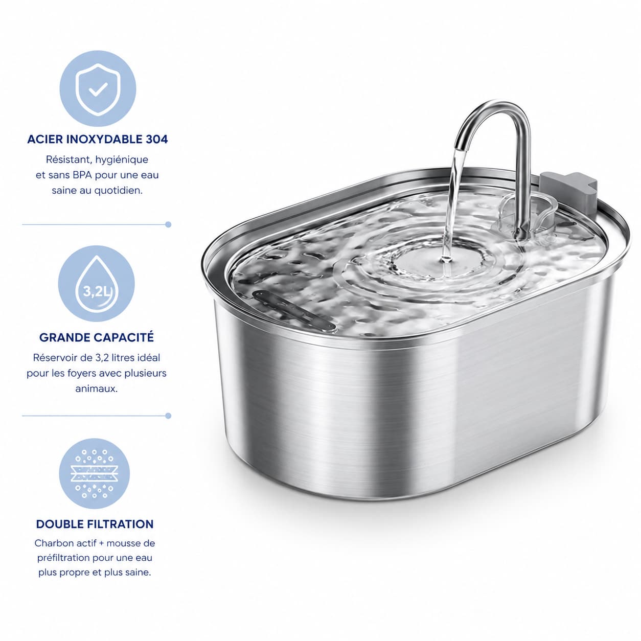 Fontaine Chat SmartFlow Inox 3,2L