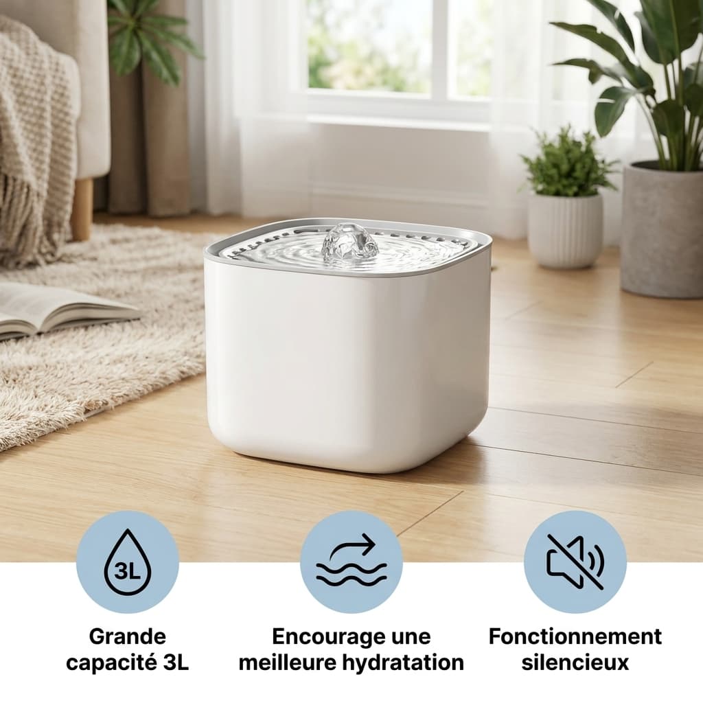 Fontaine à Eau Automatique 3L PureFlow