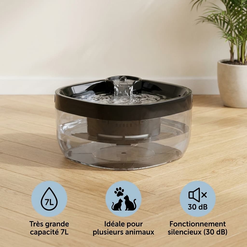 Fontaine à Eau Automatique Grande Capacité 7L