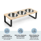 Station Repas Triple Bols Inox 15°
