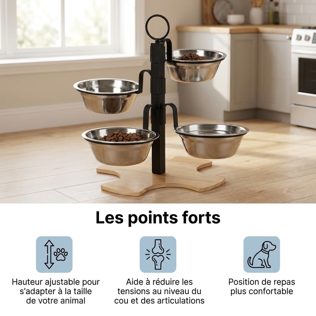 Support Surélevé Confort pour Gamelles
